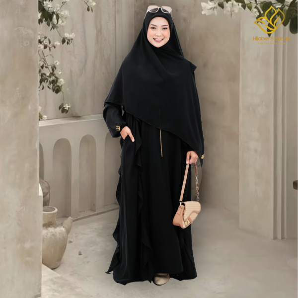 Rhania Drapery Abaya - Image 3